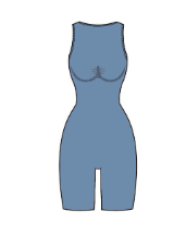 Round Neck Seamless Sexy U Back Shape Shapewear with Removable Cups