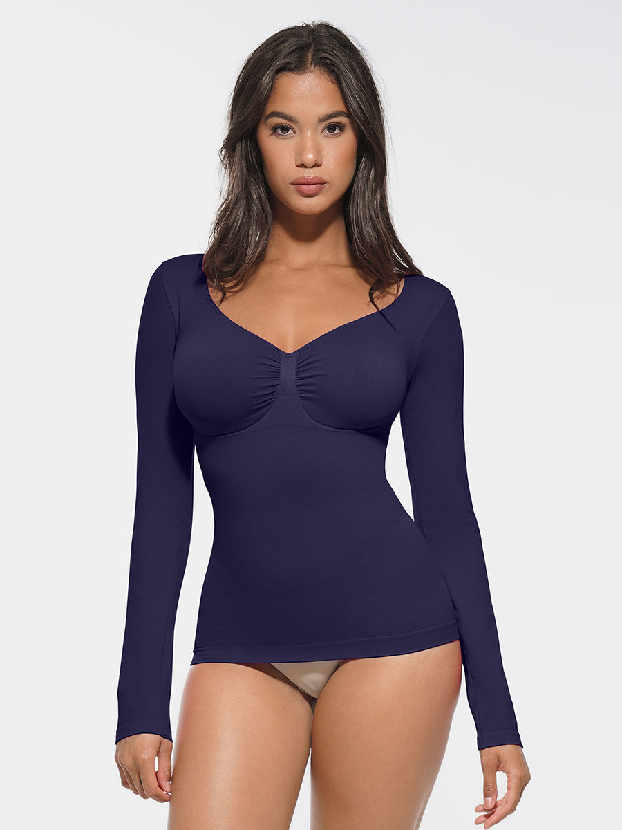 Wholesale Seamless Diamond Neck Bust Support Waist and Tummy Control Shaping Bodysuit