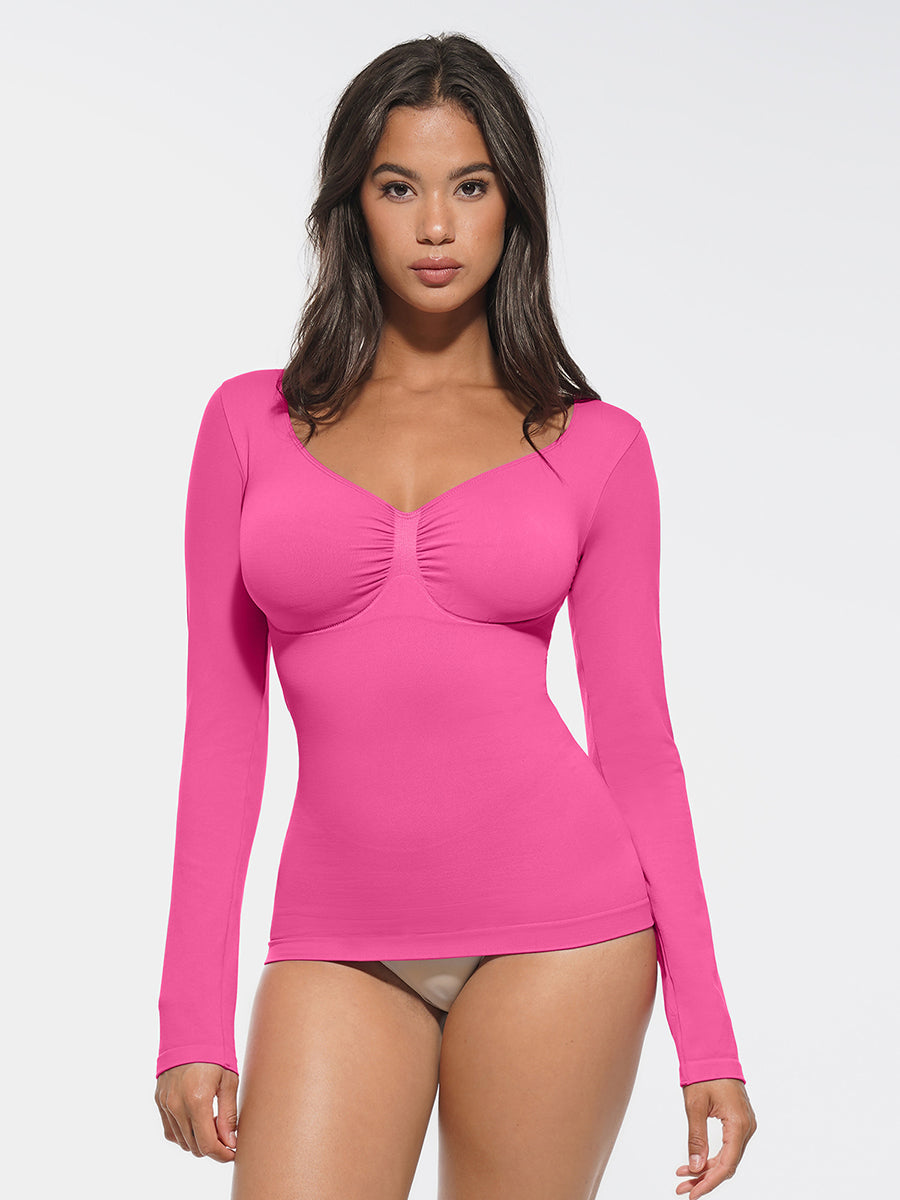 Wholesale Seamless Diamond Neck Bust Support Waist and Tummy Control Shaping Bodysuit
