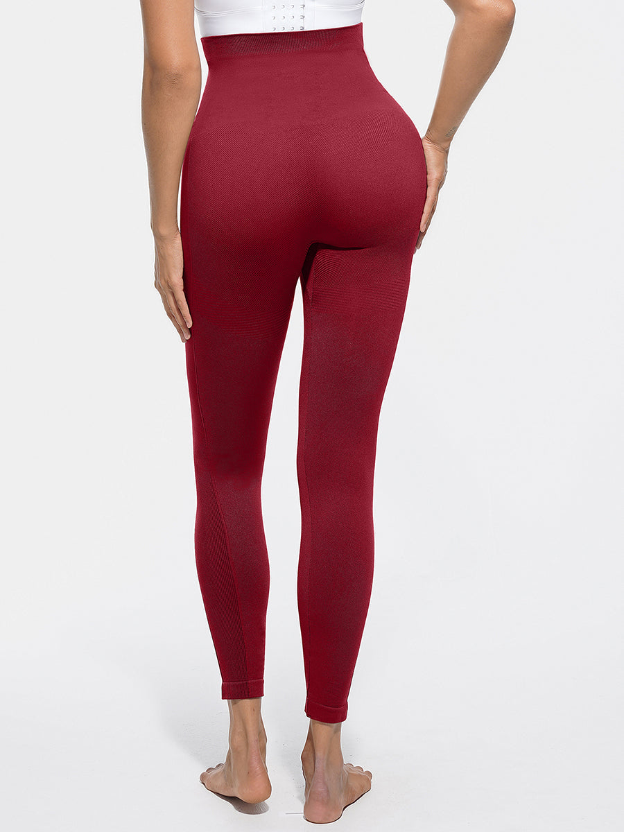 Wholesale High Waisted Seamless Sculpting Slim Fit Anti Slip Shaping Leggings