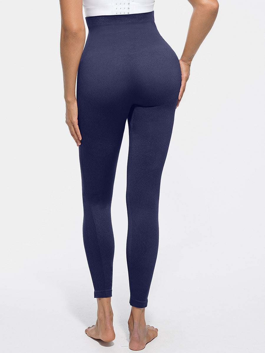 Wholesale High Waisted Seamless Sculpting Slim Fit Anti Slip Shaping Leggings
