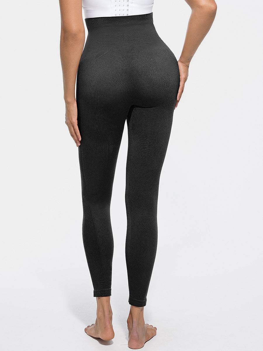 Wholesale High Waisted Seamless Sculpting Slim Fit Anti Slip Shaping Leggings