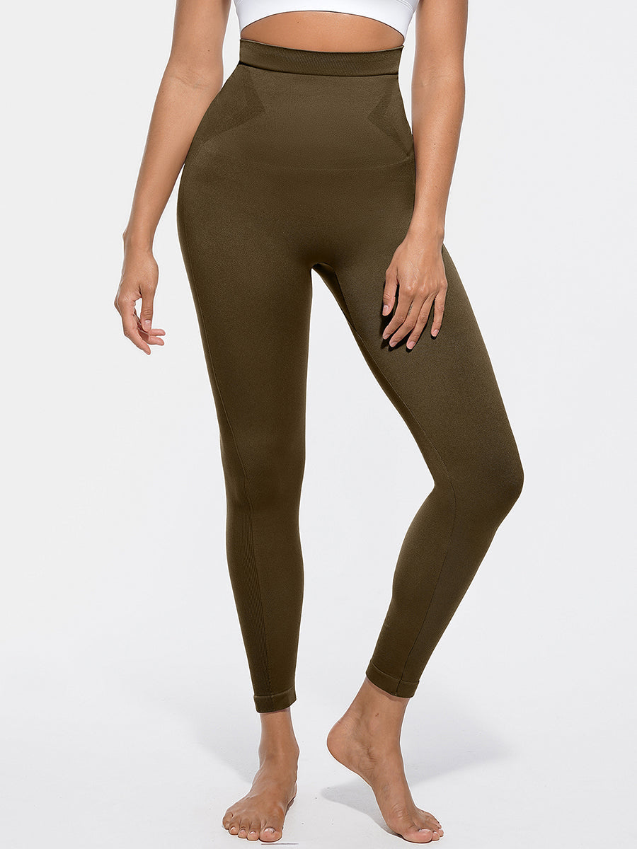 Wholesale High Waisted Seamless Sculpting Slim Fit Anti Slip Shaping Leggings