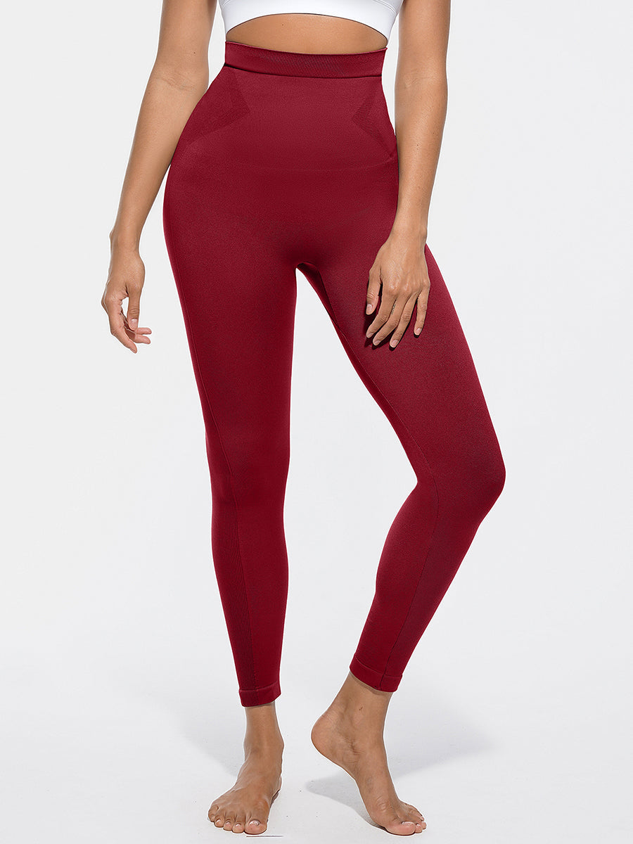 Wholesale High Waisted Seamless Sculpting Slim Fit Anti Slip Shaping Leggings