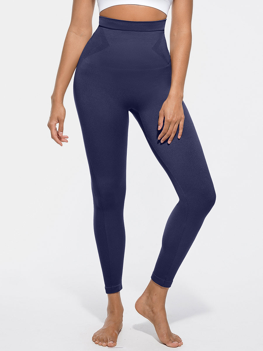 Wholesale High Waisted Seamless Sculpting Slim Fit Anti Slip Shaping Leggings