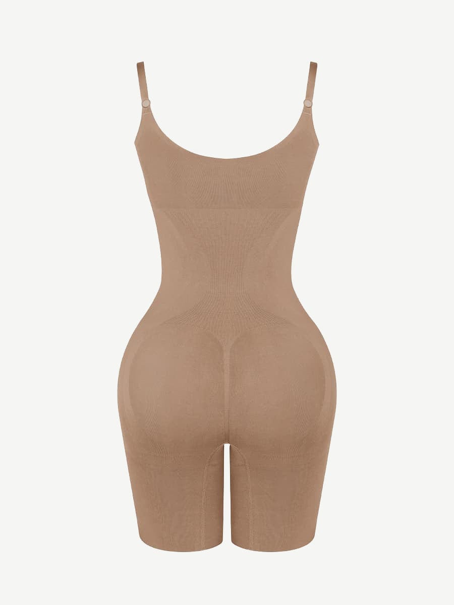 Wholesale Seamless Open-Bust Abdomen Flattening Mid-Thigh Bodysuit