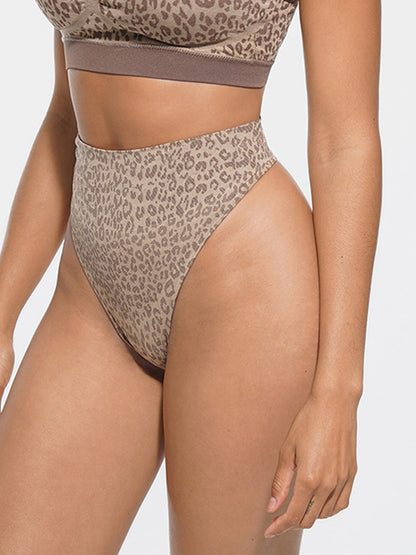 Wholesale Leopard Print Seamless Tummy Control Crotch Antibacterial Briefs