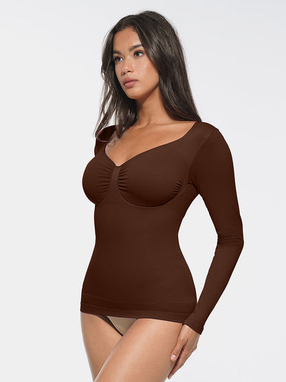 Wholesale Seamless Diamond Neck Bust Support Waist and Tummy Control Shaping Bodysuit