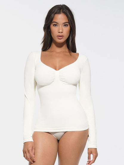 Wholesale Seamless Diamond Neck Bust Support Waist and Tummy Control Shaping Bodysuit