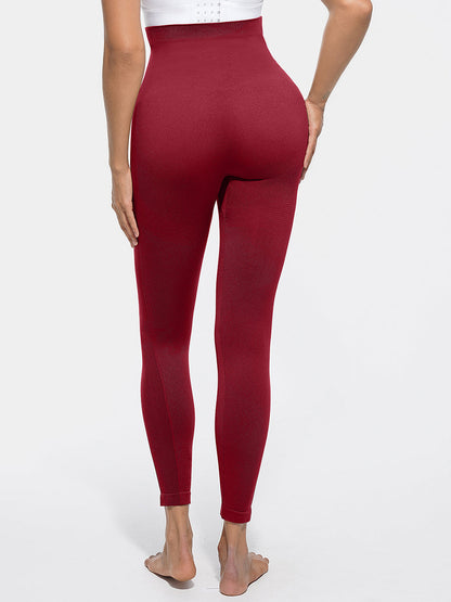 Wholesale High Waisted Seamless Sculpting Slim Fit Anti Slip Shaping Leggings