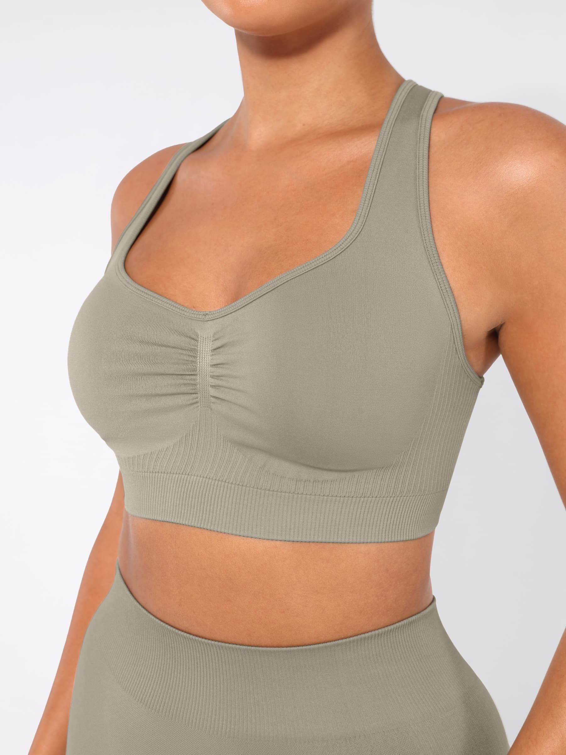 Seamless Racerback Support Sports Bra