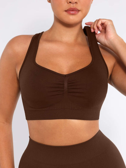 Seamless Racerback Support Sports Bra