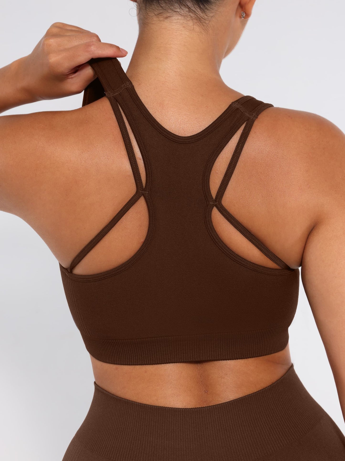 Seamless Racerback Support Sports Bra