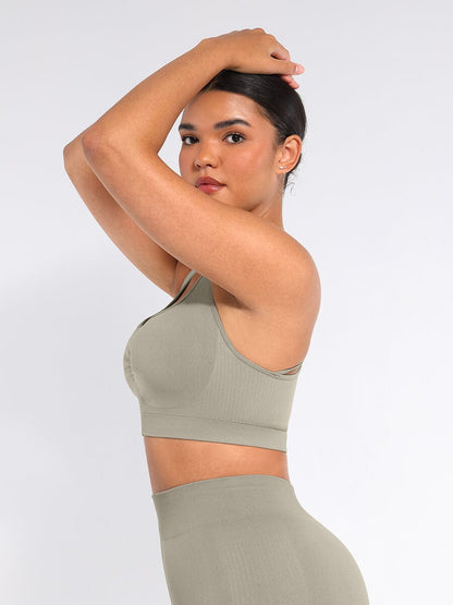 Seamless Racerback Support Sports Bra