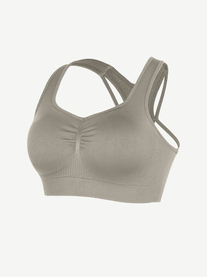 Seamless Racerback Support Sports Bra