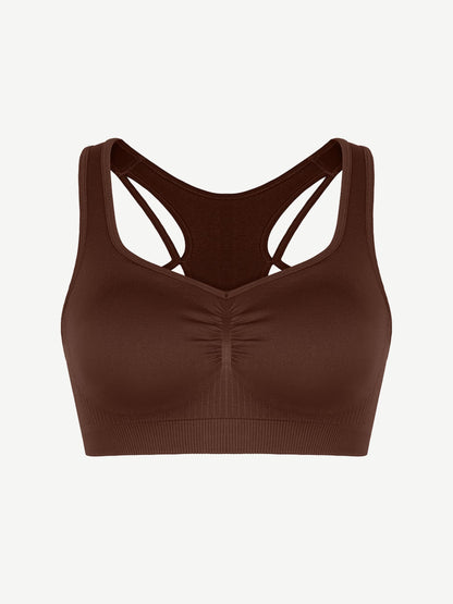 Seamless Racerback Support Sports Bra