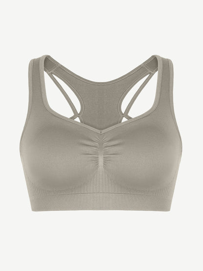 Seamless Racerback Support Sports Bra