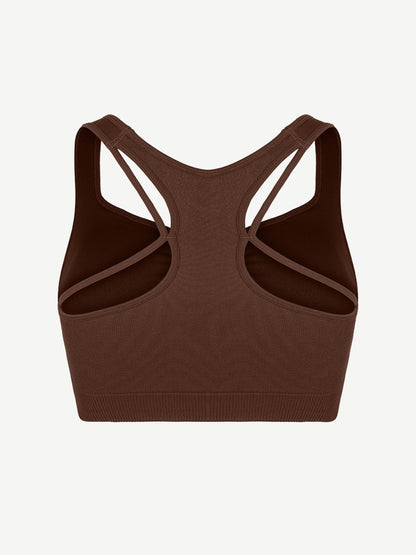 Seamless Racerback Support Sports Bra