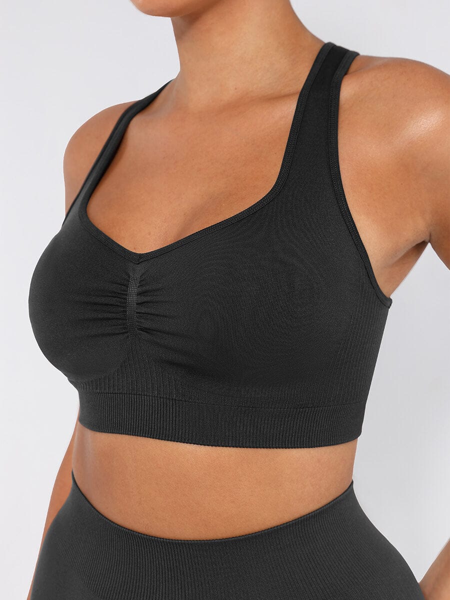 Seamless Racerback Support Sports Bra