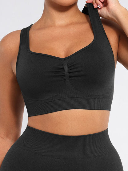 Seamless Racerback Support Sports Bra