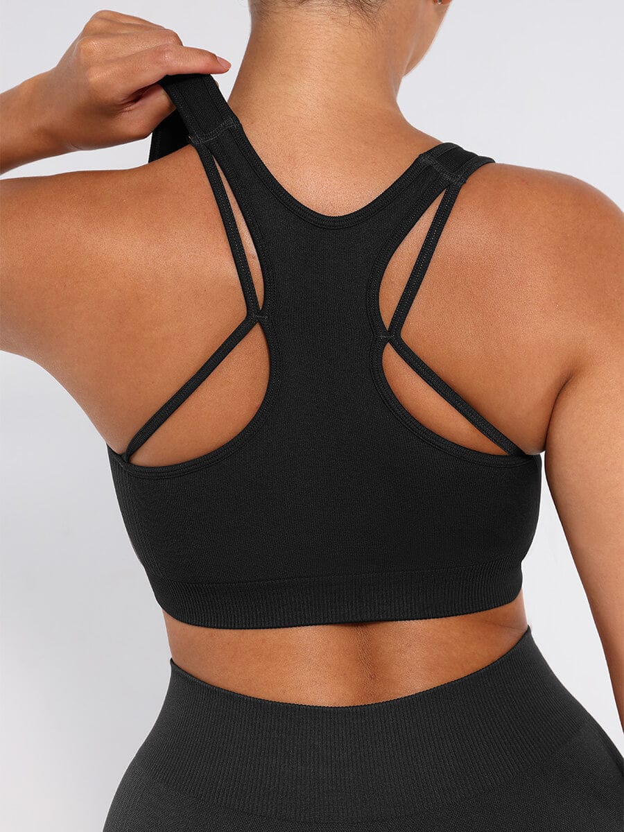 Seamless Racerback Support Sports Bra