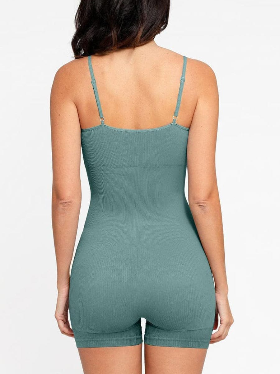 Eco-Friendly Seamless Ribbed Shapewear Romper