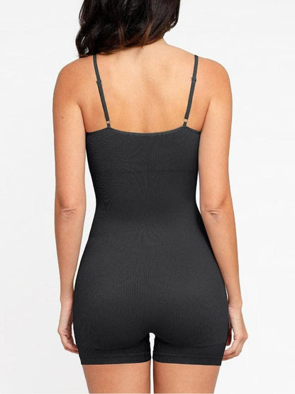 Eco-Friendly Seamless Ribbed Shapewear Romper