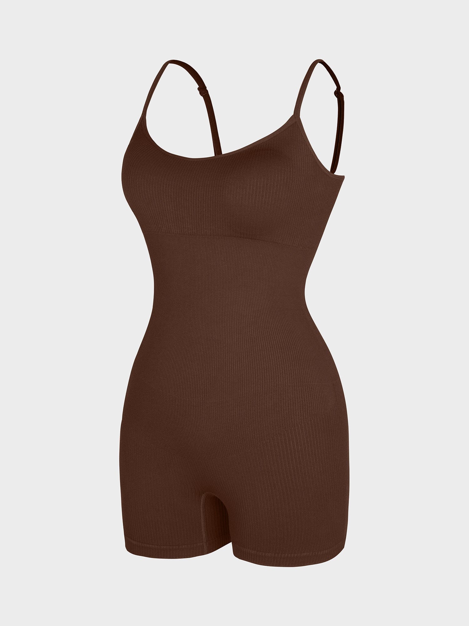 Eco-Friendly Seamless Ribbed Shapewear Romper