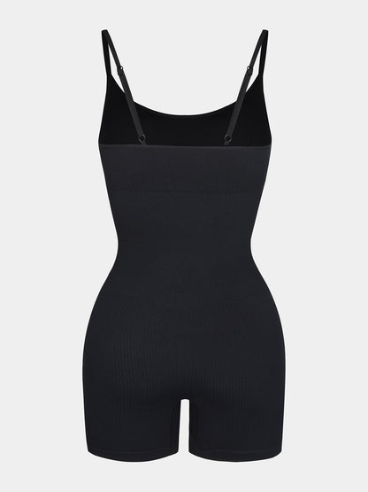 Eco-Friendly Seamless Ribbed Shapewear Romper