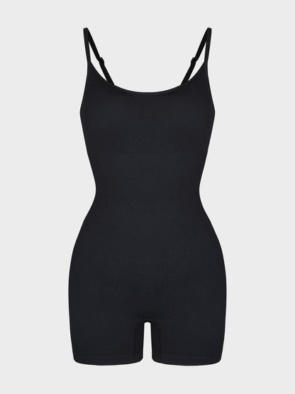 Eco-Friendly Seamless Ribbed Shapewear Romper