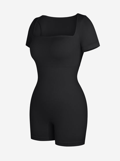 Eco-Friendly Seamless Ribbed Sports Shapewear Romper