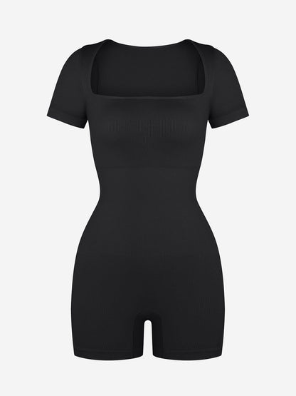 Eco-Friendly Seamless Ribbed Sports Shapewear Romper