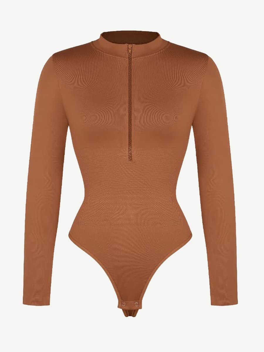 Seamless Long-Sleeve Shaping Bodysuit