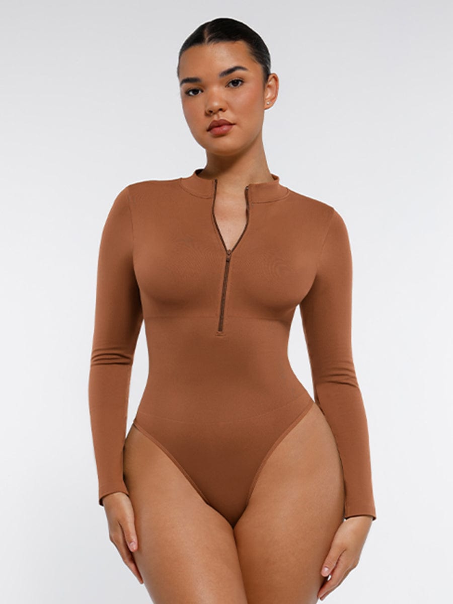 Seamless Long-Sleeve Shaping Bodysuit