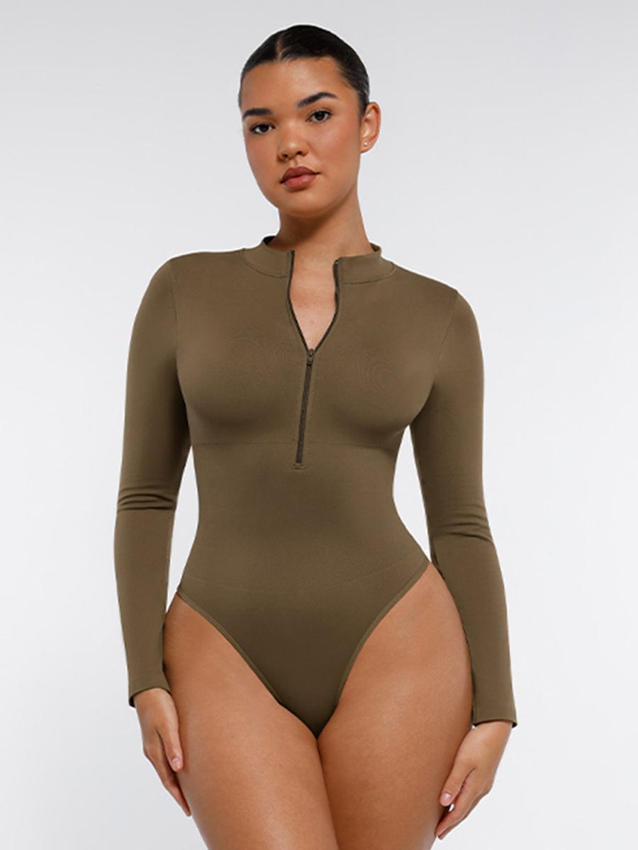 Seamless Long-Sleeve Shaping Bodysuit