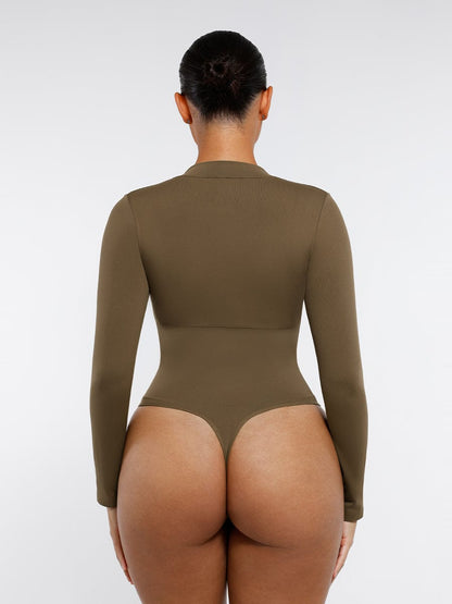 Seamless Long-Sleeve Shaping Bodysuit