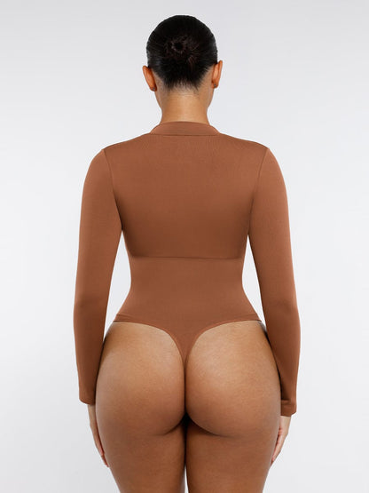 Seamless Long-Sleeve Shaping Bodysuit