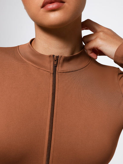 Seamless Long-Sleeve Shaping Bodysuit