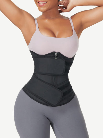 Black Underbust Latex Waist Trainer