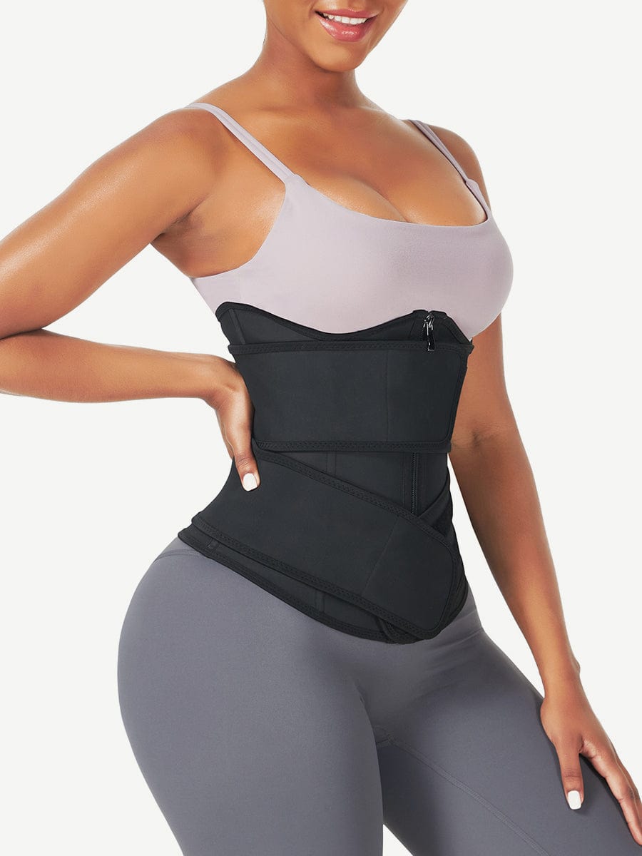 Black Underbust Latex Waist Trainer